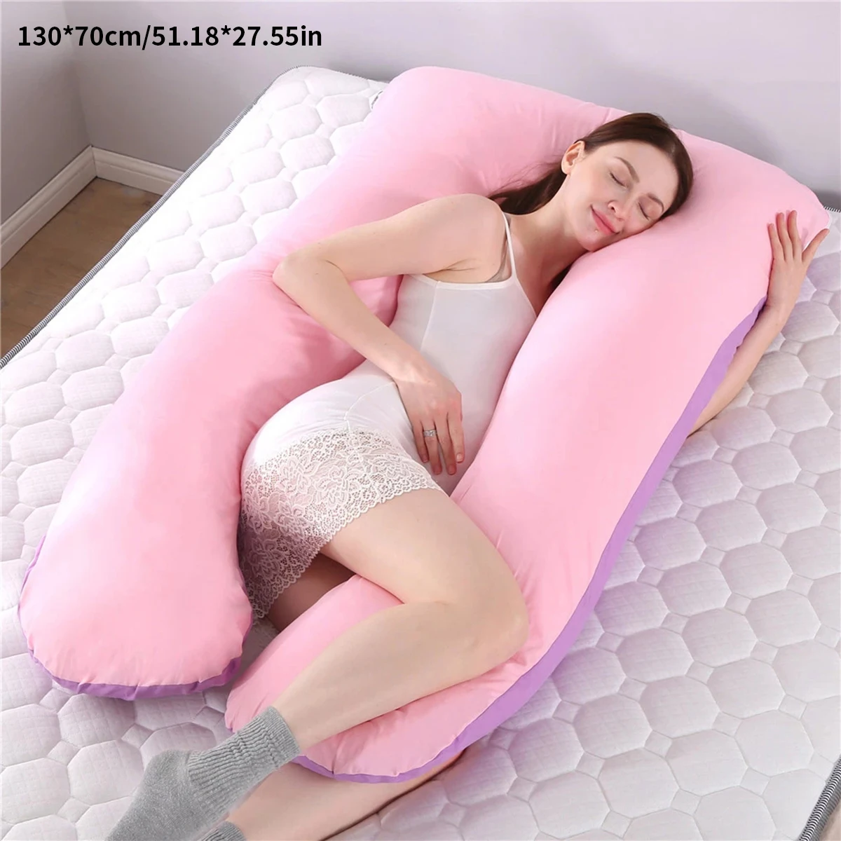 U-shaped maternity pillow waist support pillow core side sleeping can be disassembled washable nursing