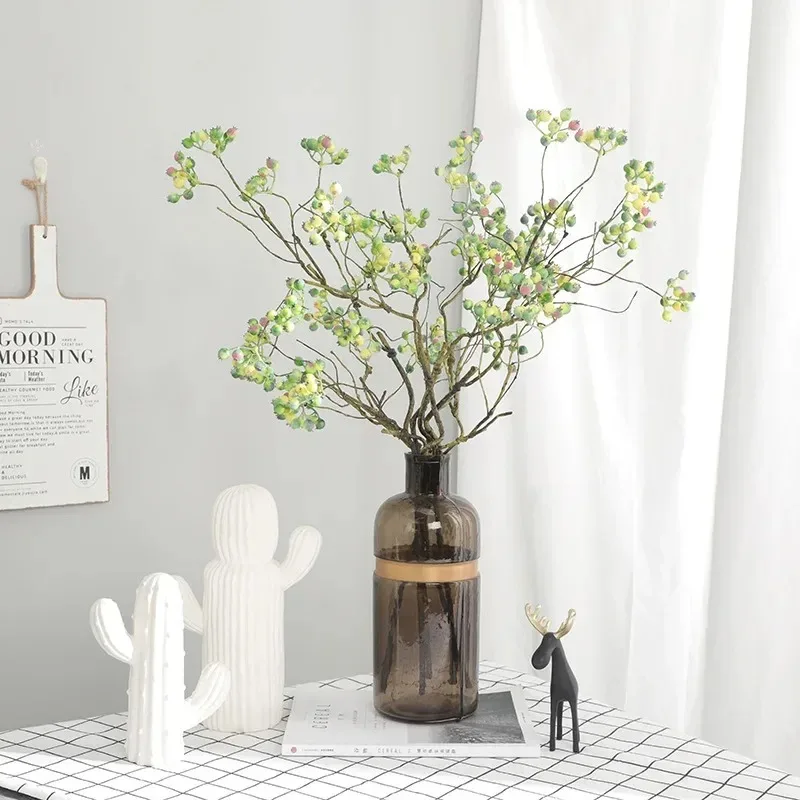 Single American style cranberry berry foam branch berry branch artificial berry decorative flower arrangement false flower