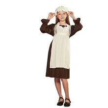  Medieval Maid Dress Girls Cosplay Victorian Poor Boy Urchin Children School Book Week Fancy Dress Halloween Costume For Kids 