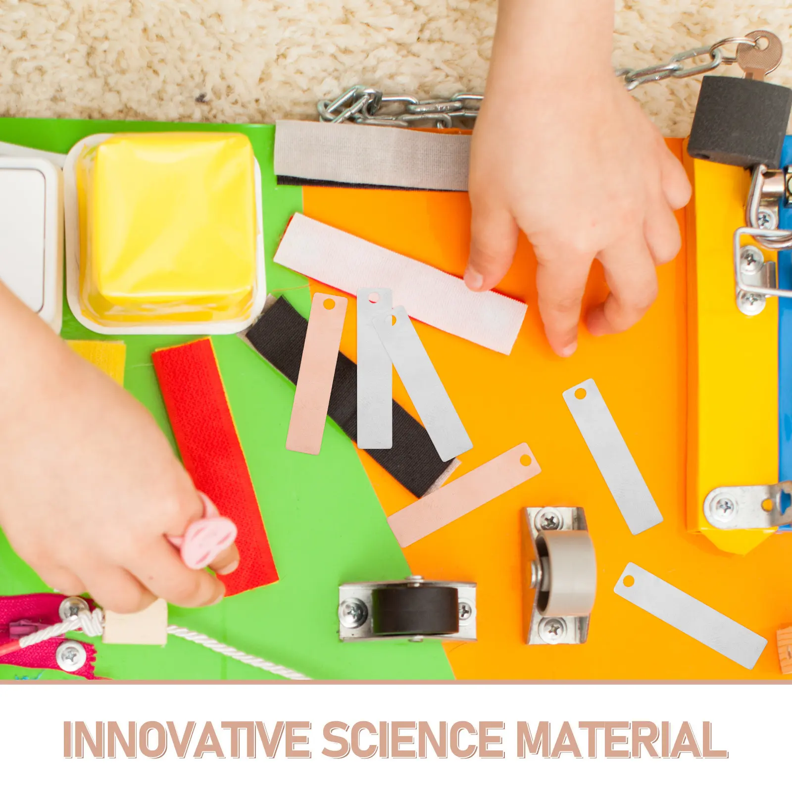 20Pcs 구리 아연 전극 스트립 전기 도금 과학 실험을위한 순수 양극 세트 실험실 교육 장비 교육