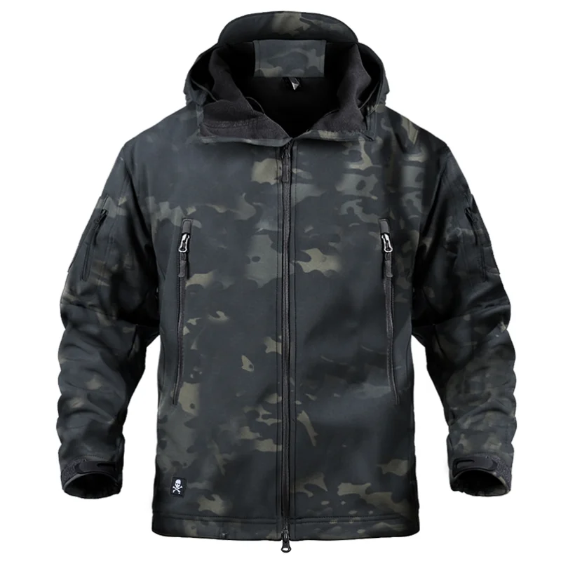 2022Military Tactical Winter Jacket Men Army CP Camouflage Airsoft Clothing Waterproof Windbreaker Multicam Fleece Bomber Coat M