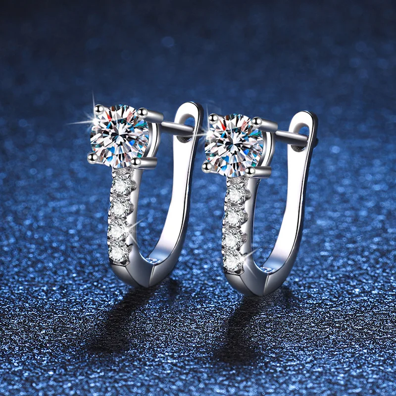 

Серьги-подвески женские круглые из серебра 925 пробы, 1 карат