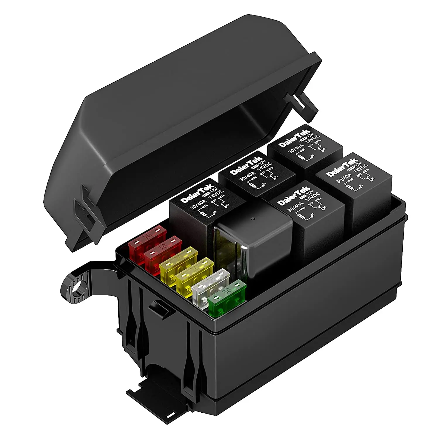 Caixa de fusíveis impermeável universal Kit, 6 Way, 6 Slots, ATC, ATO ...