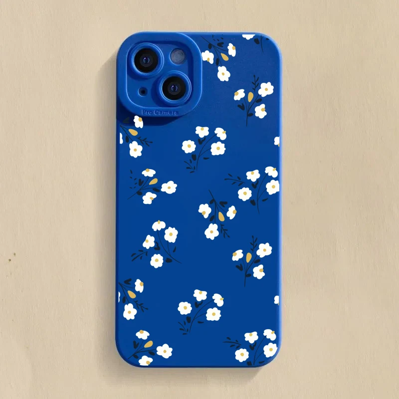 thumbnail image 1 of Funda de silicona con diseño floral de lujo para iPhone 16, 15, 14 Plus, 13 Pro Max, 12, 11, X, XS, XR, 7, 8, 16 Plus, SE, funda suave a prueba de golpes, 1 of 5