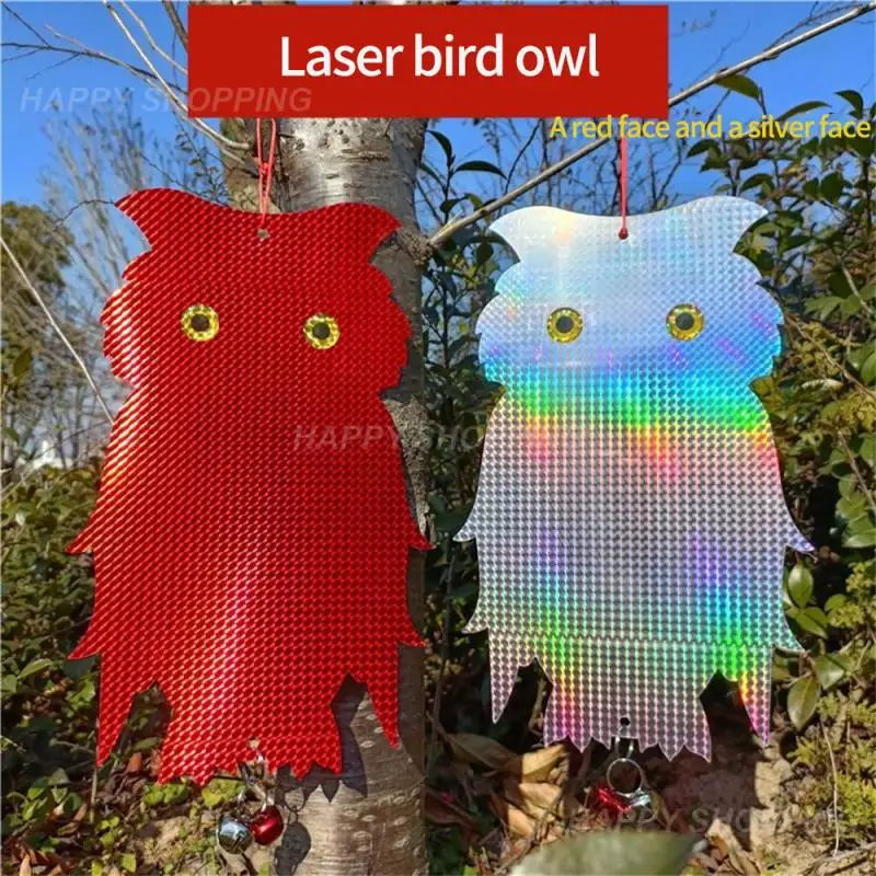 

Double-sided Bird-repelling Owl Laser Double-sided Reflective Hanging Owl Repellents Thickened PET Garden Pest Control Products