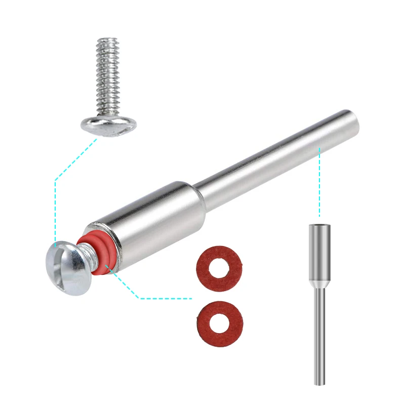 CMCP-Disco Mandrel Shank Holder para Acessórios Dremel Rotary, Punho, Parafuso de aço, Cutter-Off, Ferramentas, 2.35, 3.0mm, 10Pcs Set