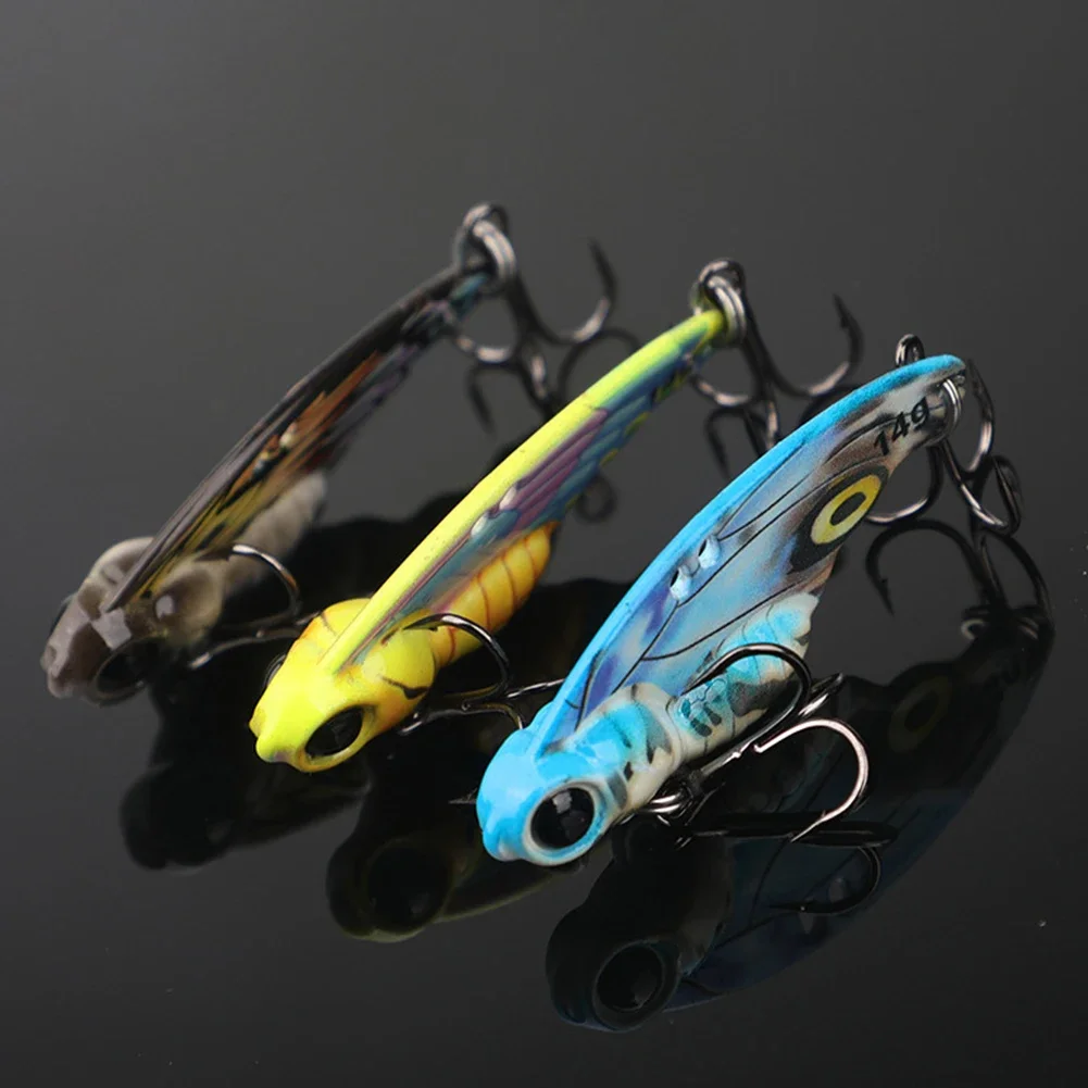 Bionic Butterfly Metal VIB Bait 8g/4.3cm 15g/5.5cm Vibration Spoon Baits Bass Fishing Lure Cicada Lure Vib Artificial Hard Lures