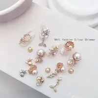10pcs Summer Mermaid Conch Shell Starfish Nail Art Parts Zircon Crystal Manicure Nails Accesorios Supplies Decorations Charms 1