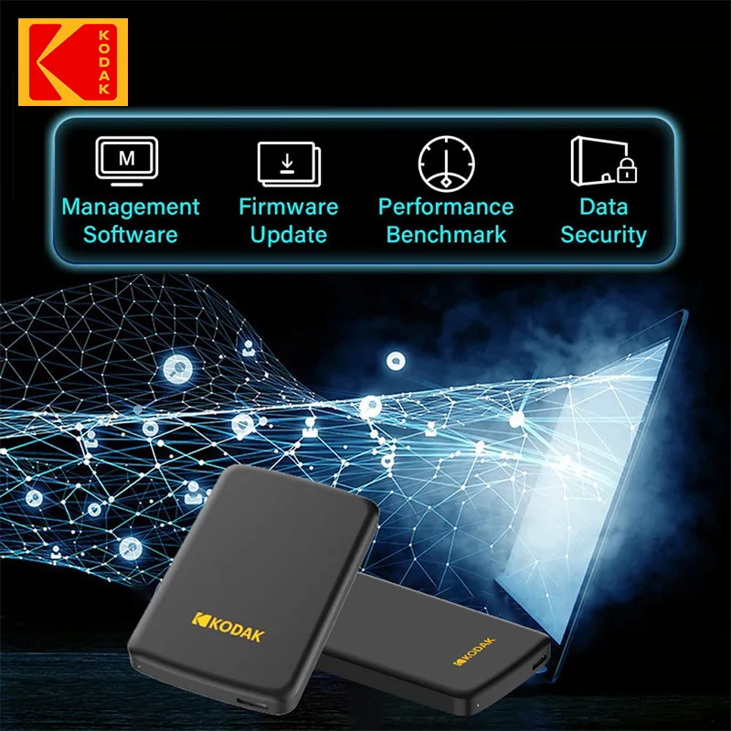 코닥 P150 2.5인치 휴대용 외장 하드 드라이브 - 고속 저장 1TB/500GB 최대 읽기 속도 450mb/s 노트북 데스크탑 PS4 PS5용