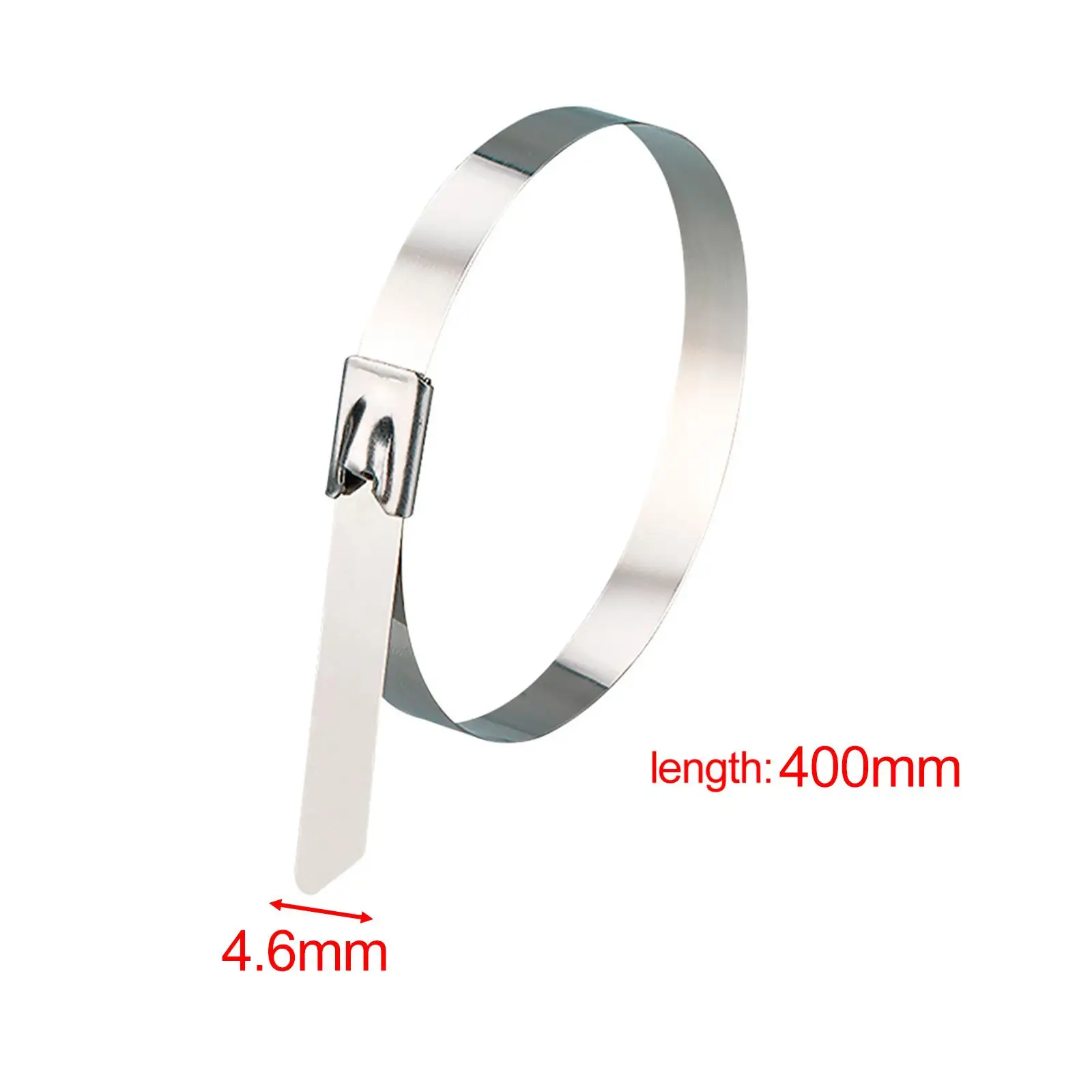 견고한 자동 잠금 케이블 타이, 금속 지퍼 타이, 야외 바인딩 파이프 케이블 지붕 울타리용 스테인레스 스틸 지퍼 타이, 100 개
