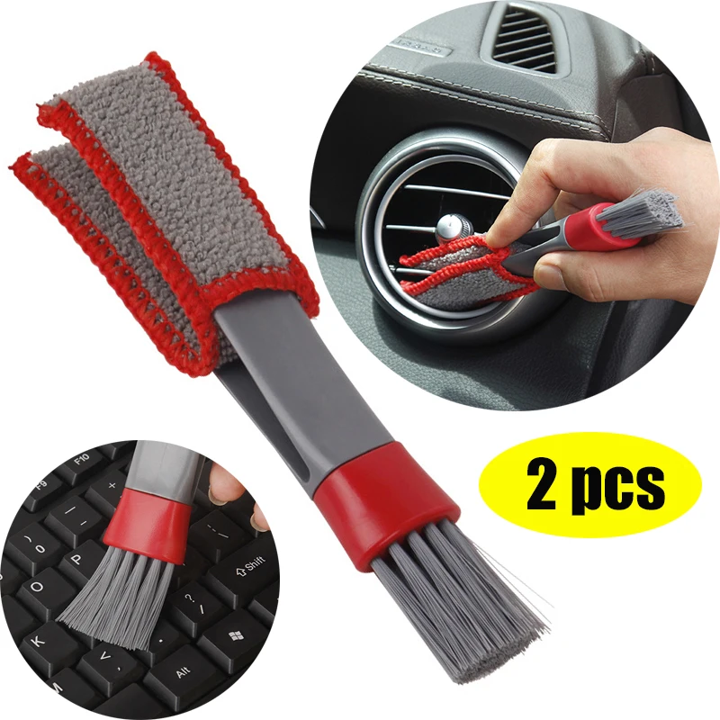 

Car Air Conditioner Outlet Vent Brush Cleaner Gap Detailing Cleaning Tool Dust Removal Blinds Duster Styling Auto Accessories