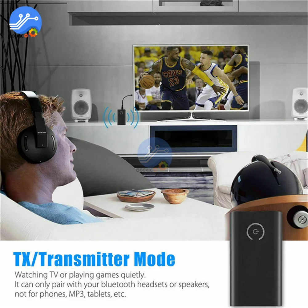 Generic 2En1 Adaptateur Bluetooth 5.0 Récepteur Bluetooth Transmetteur  Audio Avec AUX 3,5 Mm Pour TV MP3 PC - Prix pas cher