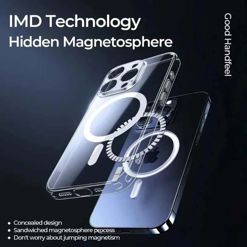 รูปสินค้า เคสซิลิโคนใสแท้สำหรับ iPhone 17/16/15/14/13/12/11 Pro Max Plus รองรับ Magsafe และชาร์จไร้สาย