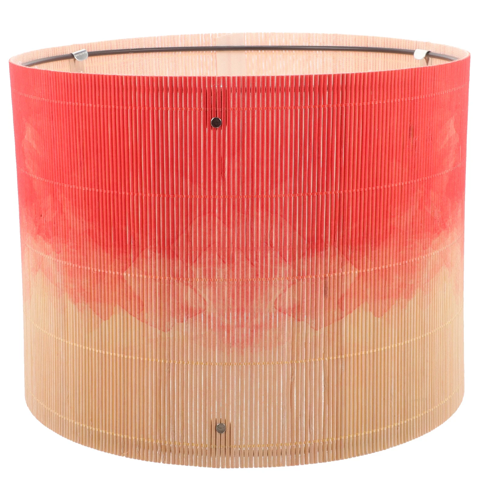 

Gradient Bamboo Lamp Shades E27 Chandelier Lampshade Vintage Drum Lamp Shade European Light Cover Decorative Lamp Shade Pendant
