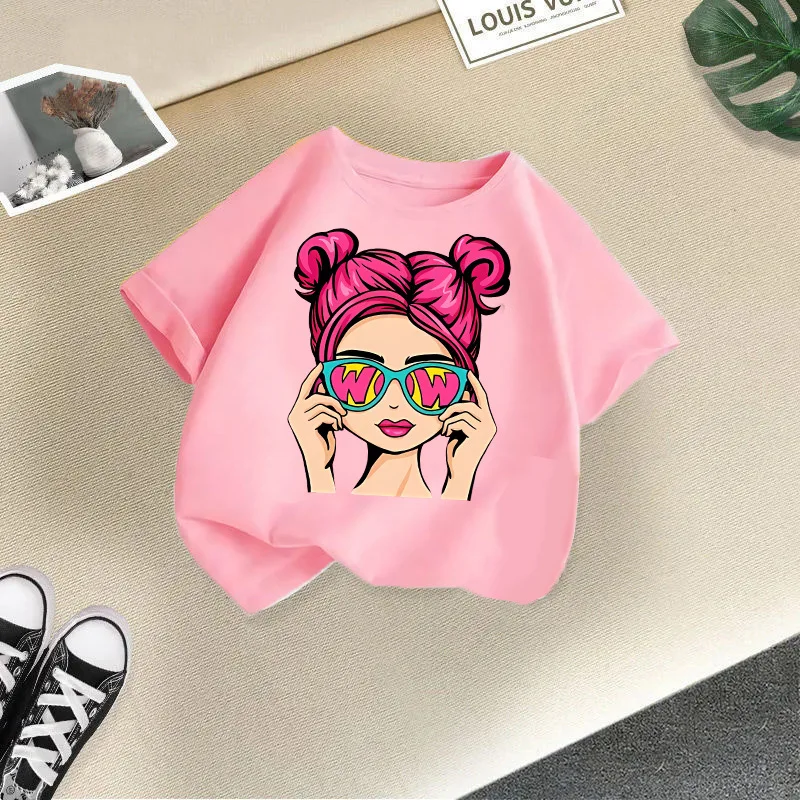 Children's New T-Shirt Summer Children's Short-Sleeved T-Shirt Boys and Girls Casual Tops Boys and Girls Fashion Summer Tide 4