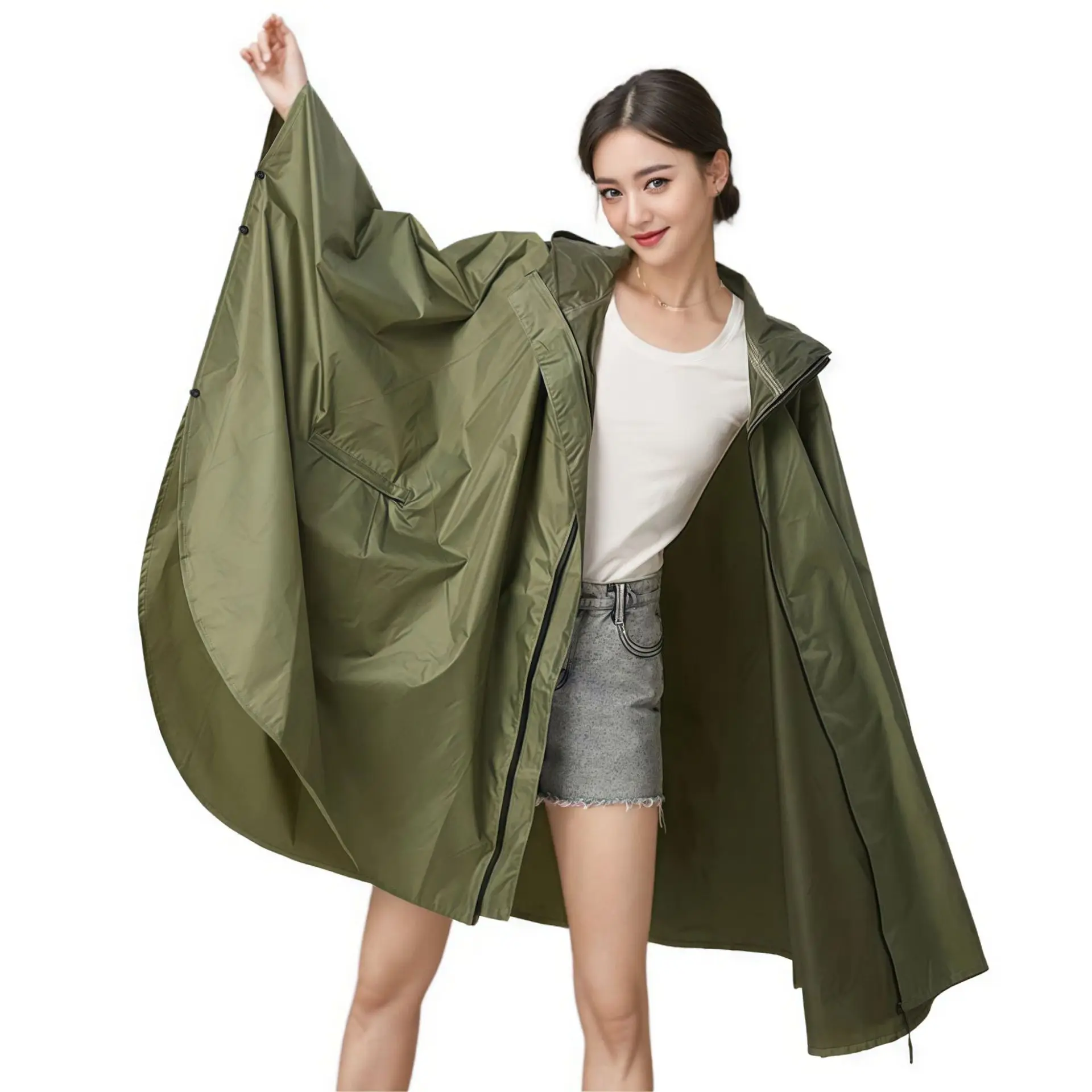 Women's Lightweight Breathable Waterproof Poncho