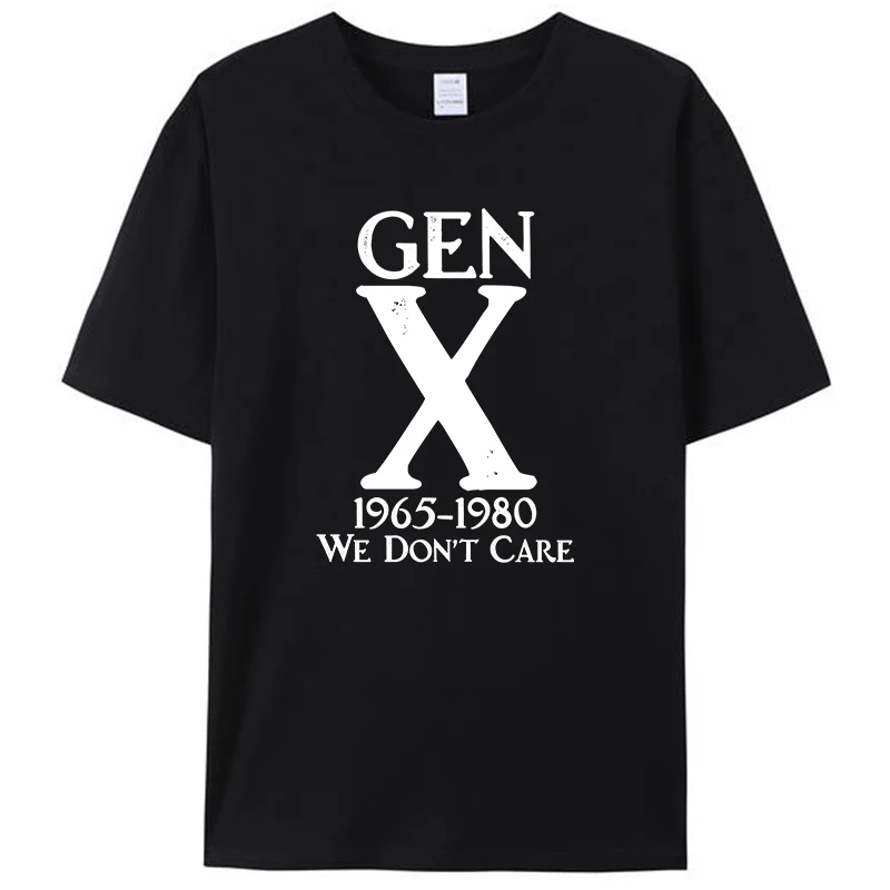 Gen X Humor Generation We Do Not Care Humorous Saying Men's T-shirt Back Print | DE Gen X Humor Generation We Do Not Care Humorous Saying Men's T-shirt Back Print | DE