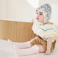 Big Bow Baby Long Socks Toddler Girls Spring Autumn Leg Warmer Soft Cotton Princess Kids Knee High Socks Children Newborn Sock 6