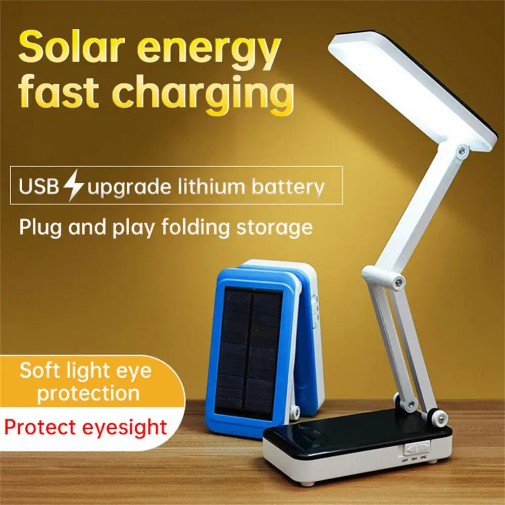 Solar Foldable Desk Lamp USB Solar Desk Lamp Solar Battery Rechargeable