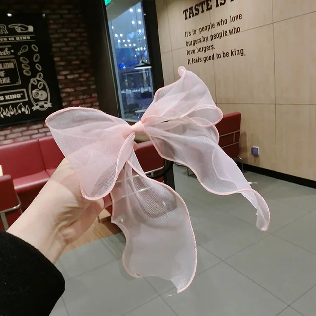 New Korean Bow Ribbon Elastic Hair Bands Women Elegant Hair Rope Elastic Ring Ties Headwear Girls Hair Accessories 5