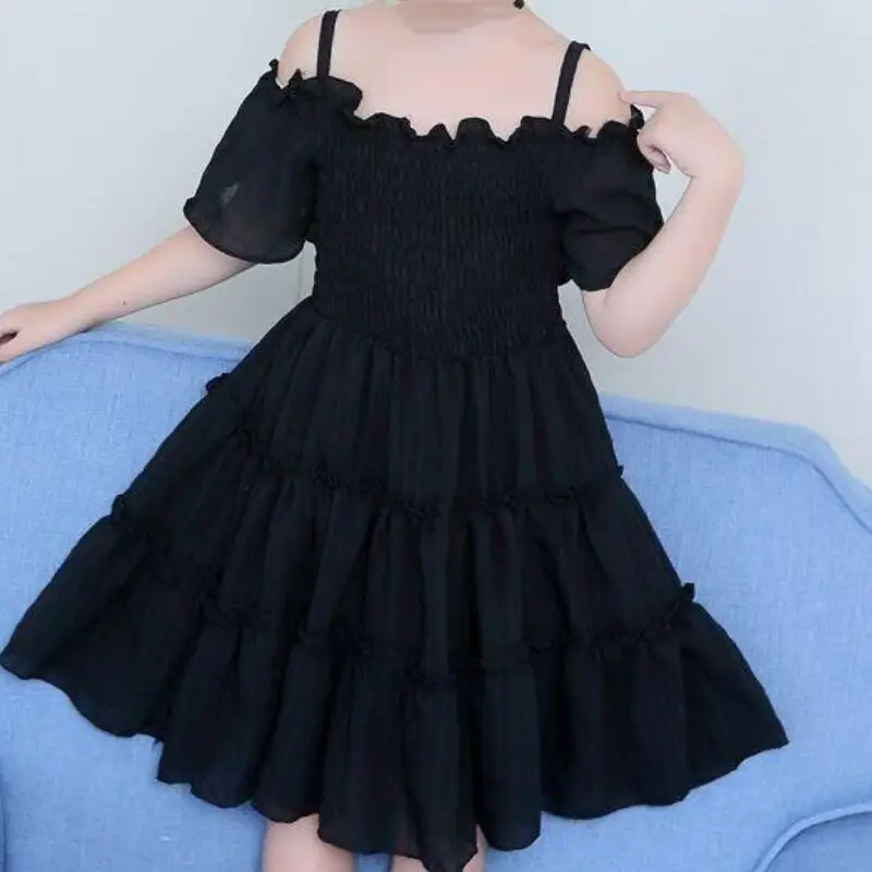 Kidsprincess 드레스 어린이 날 공주 공연 드레스 어린 소녀들을위한 부드러운 원단 무대 쇼 여름 바이럴 유행 패션