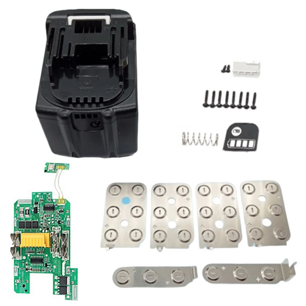 

18V Li-Ion Battery Case Shell Set With PCB Circuit Board 11*9*7.5cm For BL1830 BL1890 Power Tool Accessories
