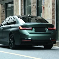 Premium Metallic Matte Black Green PET Wrap Vinyl Film Car Whole Body DIY Decal Protective Cover Sticker Auto Tuning Accessories 1