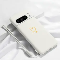 Hollow Heart Silicone Phone Case - Stylish Bracelet Design Cover - Pixle 8 Pro (White)