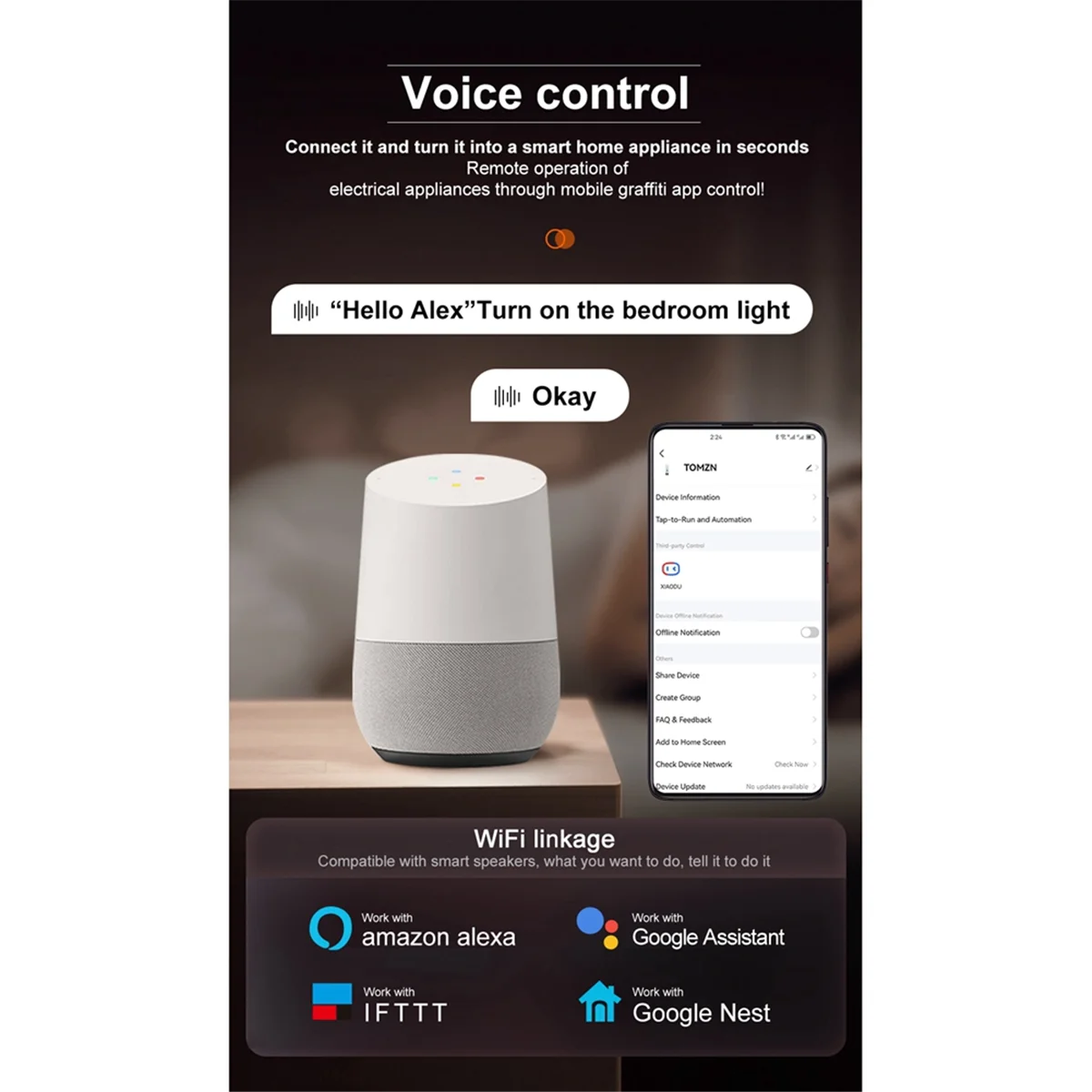 

Умный выключатель TOMZN 63a 1P + N, реле с таймером для счетчика энергии, с Wi-Fi, с защитой от напряжения и тока, без измерения
