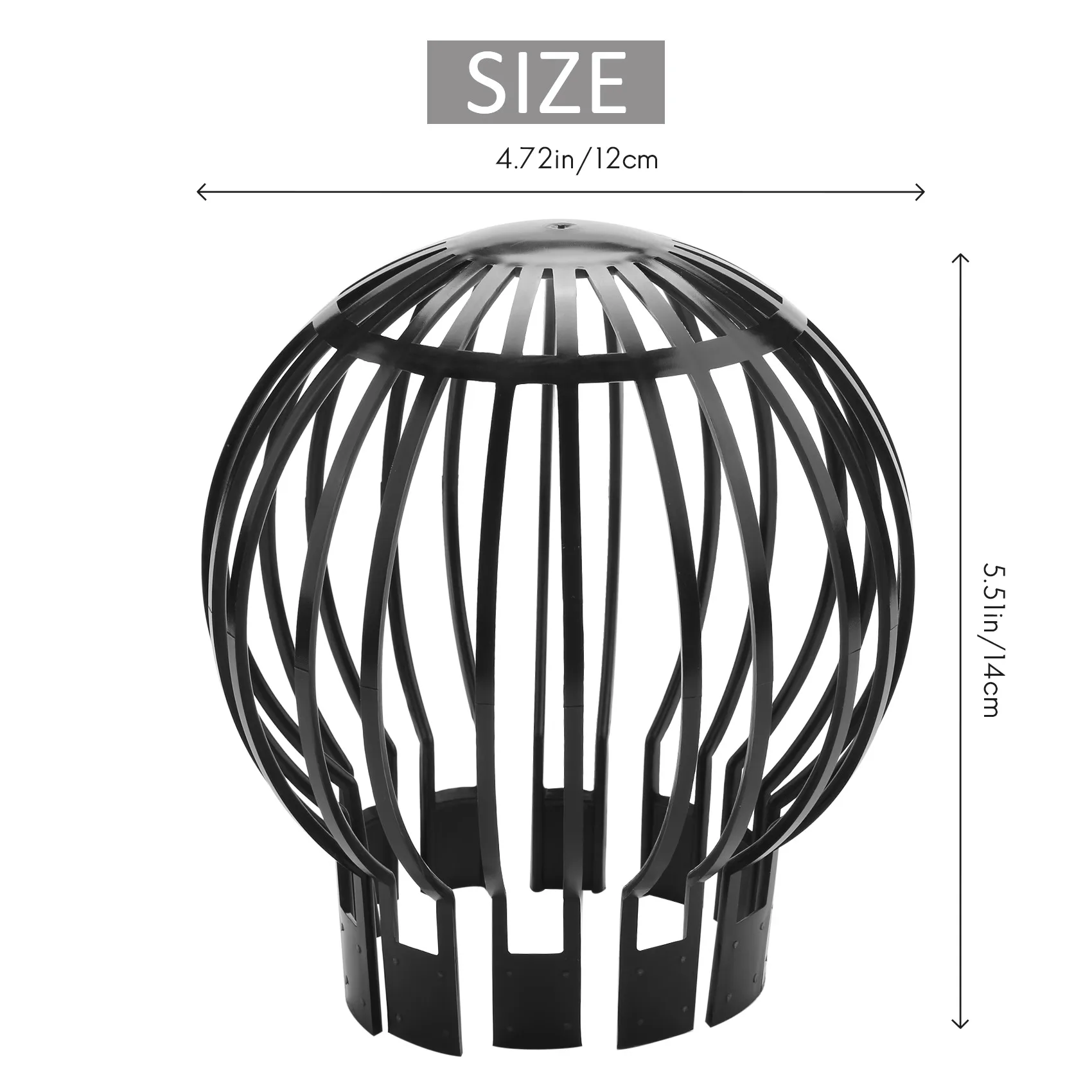ABZV-4PCS Gutter Guard Downspouts Filter Strainer Preventing Leaf Debris Branches Roof Moss From Clogging the Pipes