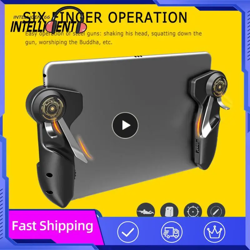 Mobile Pubg Controller Di Gioco Per Ipad Tablet Six Finger Game Joystick Maniglia Pulsante Di Mira L1R1 Shooter Gamepad Trigger