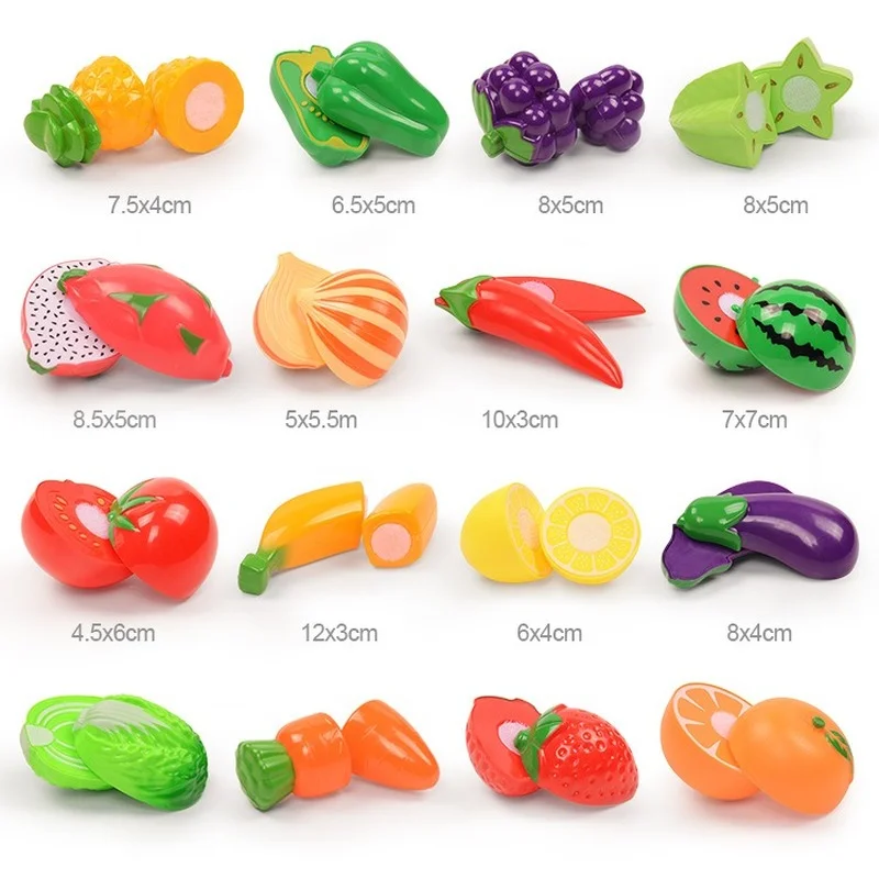 Children Toys Cutting Fruits and Vegetables Set for Kids Pretend Play Simulation Kitchen Toy Montessori Baby Toys for Girls Boys images - 6