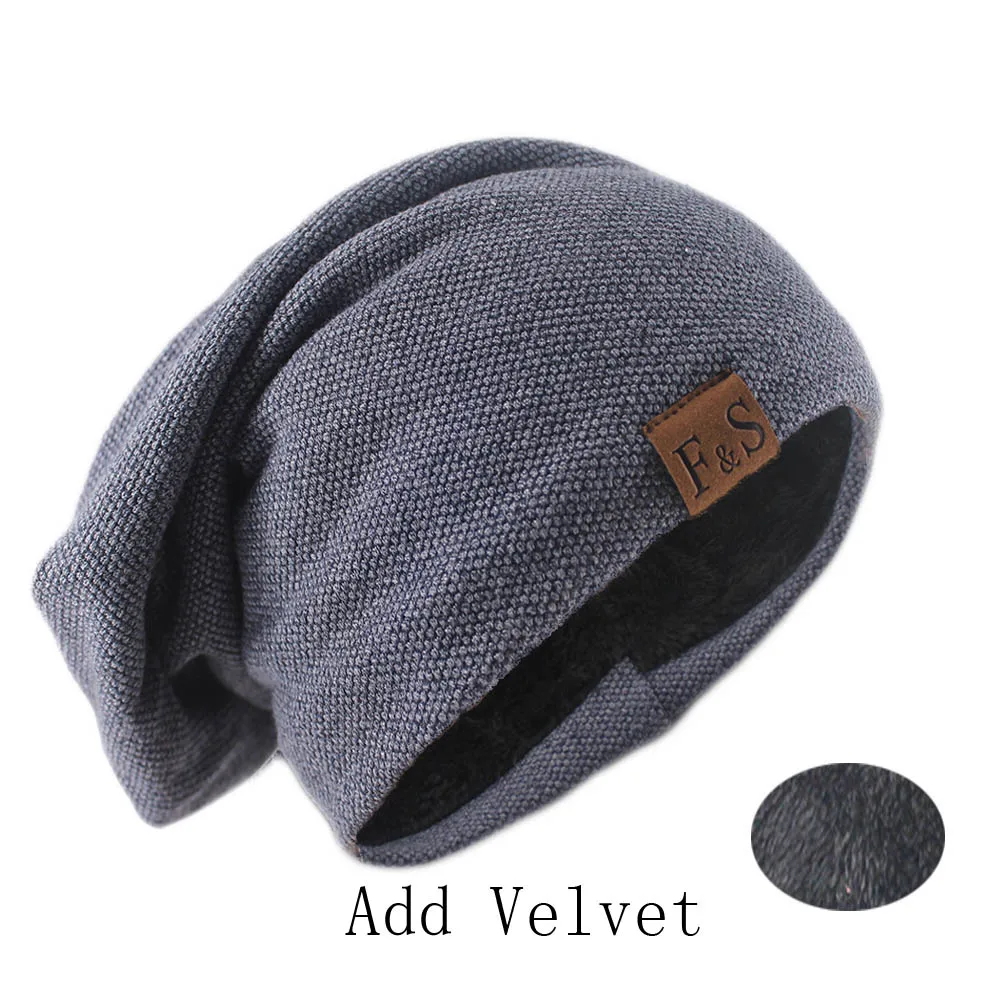 Mode Motorhaube Hut für Männer Frauen Winter Warm Gestrickte Einfarbig Baggy Skullies lässig Weiche Turban Hüte Hip Hop_voghion.com