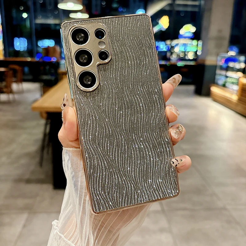 Luxurious Bling Glitter Rose Electroplated Shockproof Phone Case