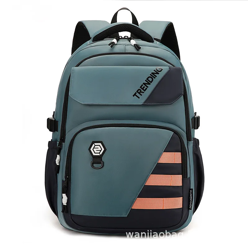 New Cool Backpack Large Capacity Primary and Secondary School Student school bag Simple Contrast Color Back Protection Backpacks 1