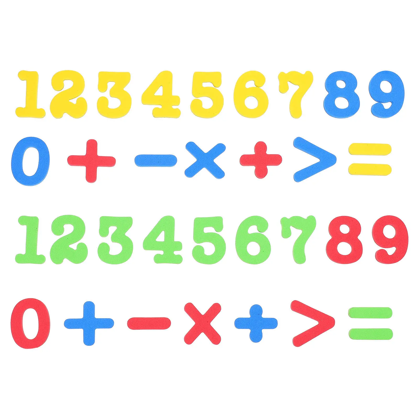 2세트의 조기 교육용 자석 숫자, 다양한 색상, 강력한 접착력, 냉장고 수학 학습 스티커, 냉장고 패치