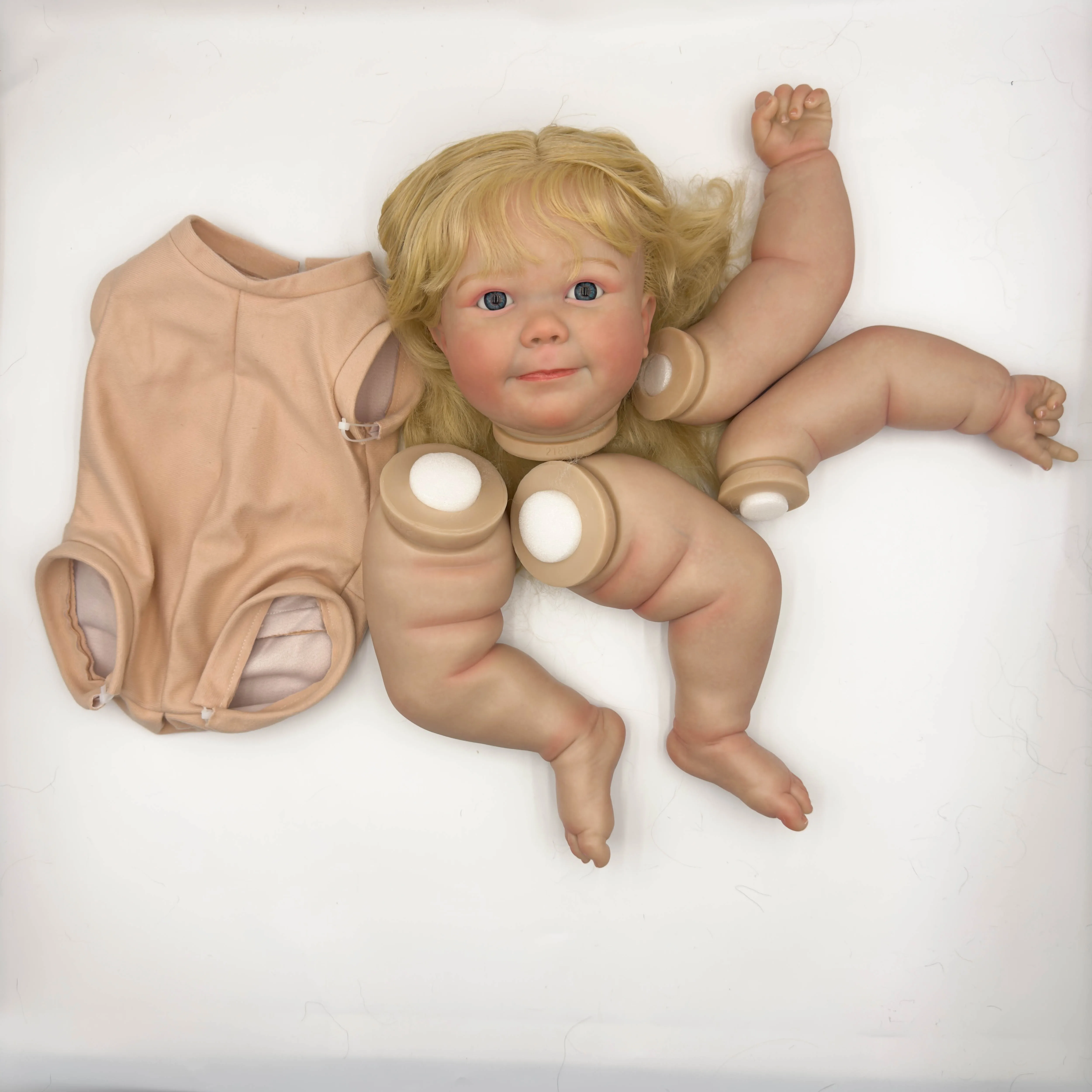 NPK 실물 같은 완제품 인형 크기, 이미 그려진 인형 부품, 천 바디, 6 월 깨우기 DIY 장난감, 어린이용 선물, 26 인치