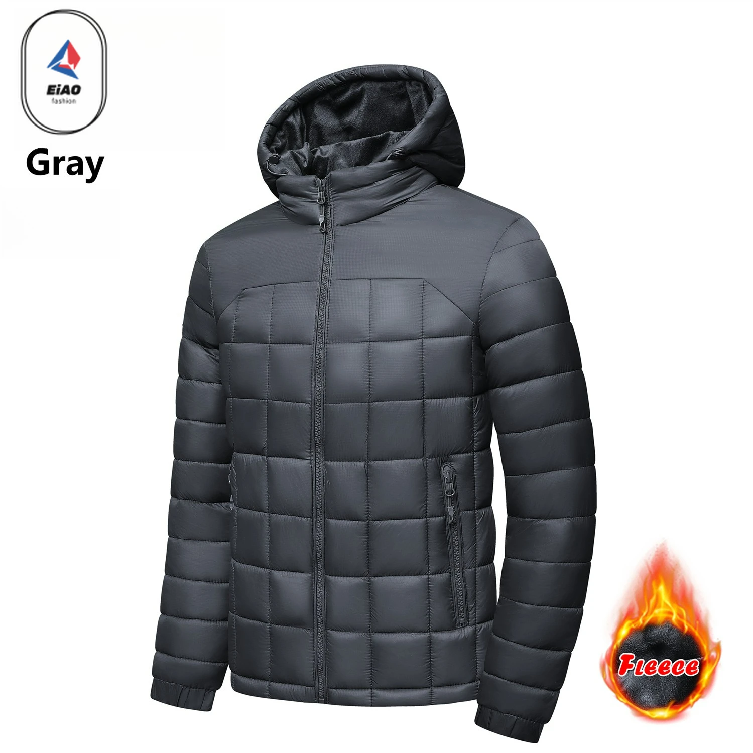 EIAO 2025 Winter Brand Jacket Men Hiking Ski Waterproof Cold-proof Down Cotton Padding Coat Casual Lightweight Warm Hooded Parka