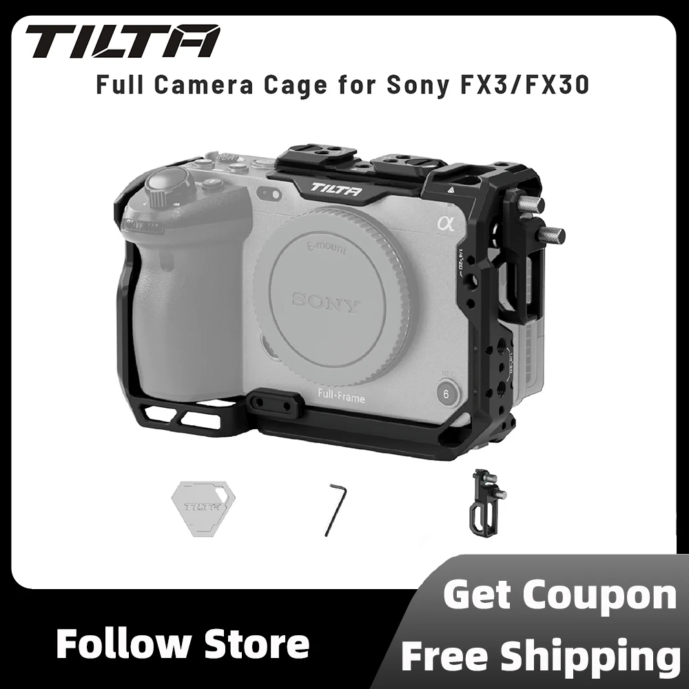 Tilta Per Sony Fx3 Fx30 Camera Cage Armor Pro Kit Light Basic Full Cage Tuta Tattica Antigraffio Ta-T16-Fcc Full Rig