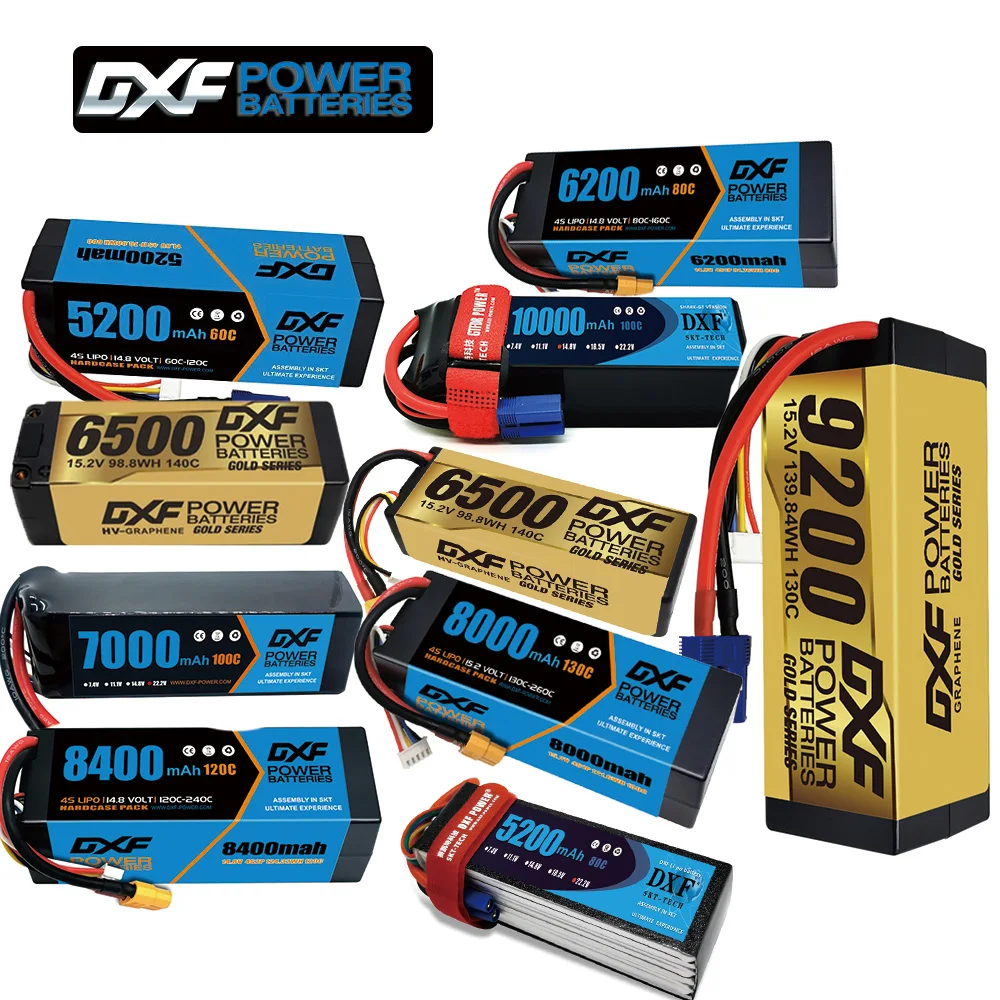 DXF 4S 6500mAh 15.2V 150C batterij Lipo huidcapaciteit hardcase
