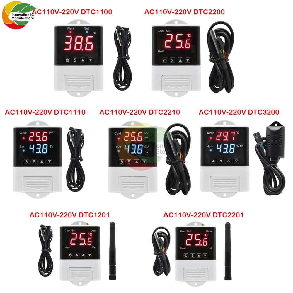Termostato WiFi DTC2201 Digitale AC110-230V Con Sensore DS18B20 E Controllo Da APP