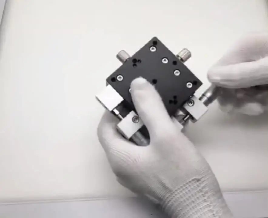 Micrómetro de alta precisión, plataforma de desplazamiento lineal, eje XYZ 40/60/90mm para equipos ópticos, ciencia biomédica