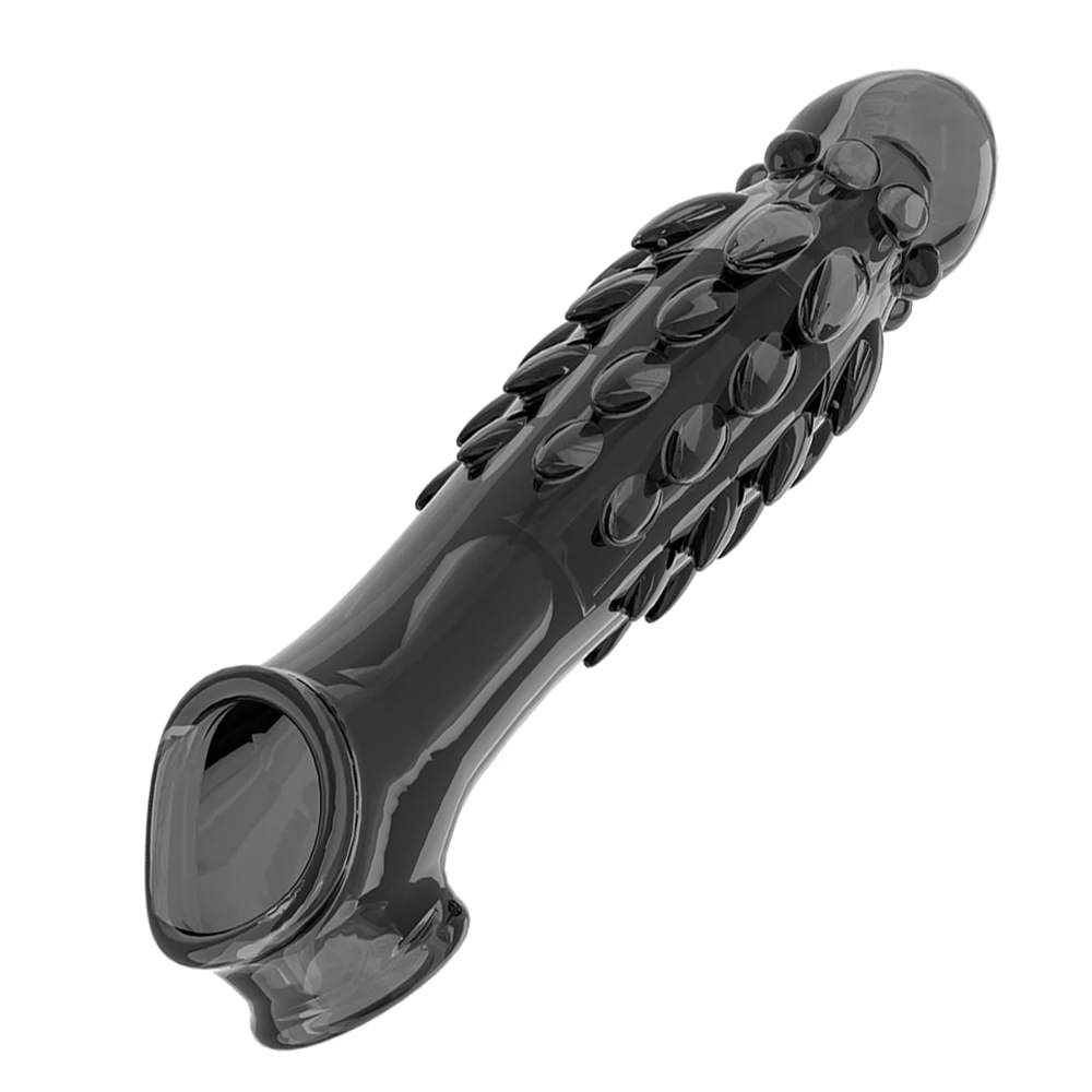 Penis Sleeve Extensions Men's Condoms Enlargement Delay Vibrators Crystal Penis Cock Ring Vibrating Penis Cover Sex Toys For Men