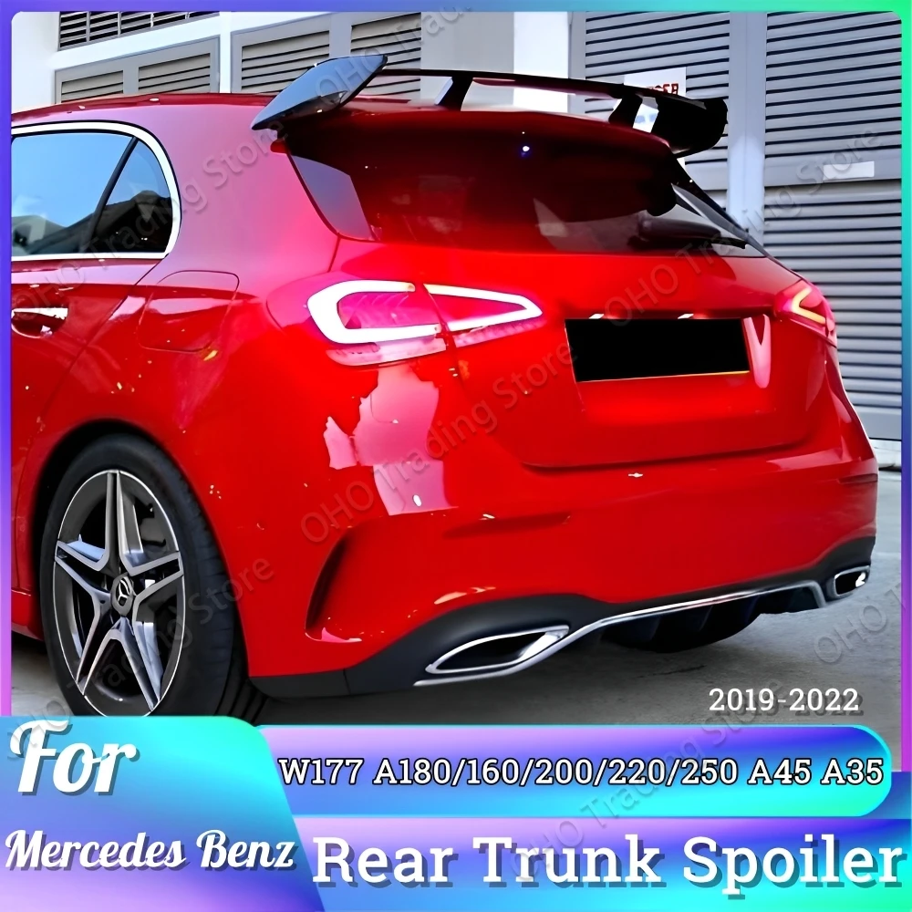 

For Mercedes Benz W177 A180 A200 A220 A250 A260 A35 A45 AMG Rear Boot Trunk Spoiler Tail Wing Roof Tuning 2019 2020 2021 2022