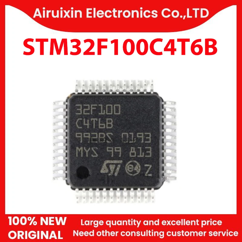 

100% новый и оригинальный STM32F100C4T6B LQFP48 1 шт./лот