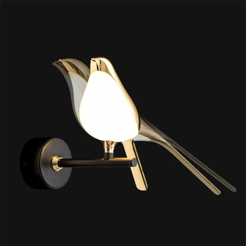 Remote Modern Magpie Bird LED Wall Lamp Parlor Bar Bedside Hanging Pendant Light Fixture Rotatable Bedroom Foyer Sconce 6