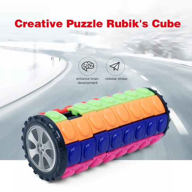 Creative 3D Rotating Sliding Rubik's Cube Color Tower Decompression Puzzle Rubik's Cube Child Puzzle Toy Parent-child Prop Gift 5