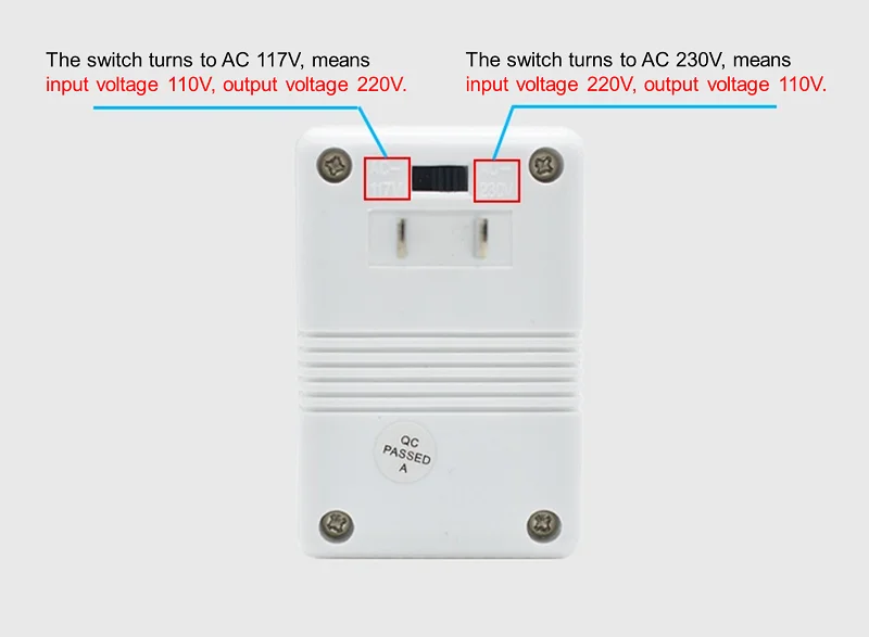 SW-S12 100W 전압 변압기, 220V-110V, 110V-220V, 양방향 전력 변환기, 여행용 어댑터, 전동 칫솔 면도기