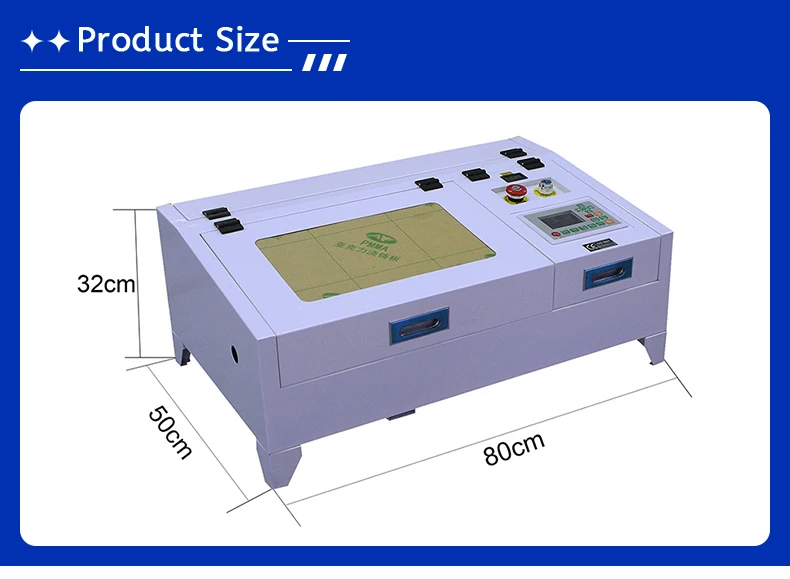 Factory Supply CO2 Laser Cutting Engraving Machine 3020 Rubber Seal Acrylic Cutter Easy to Operate