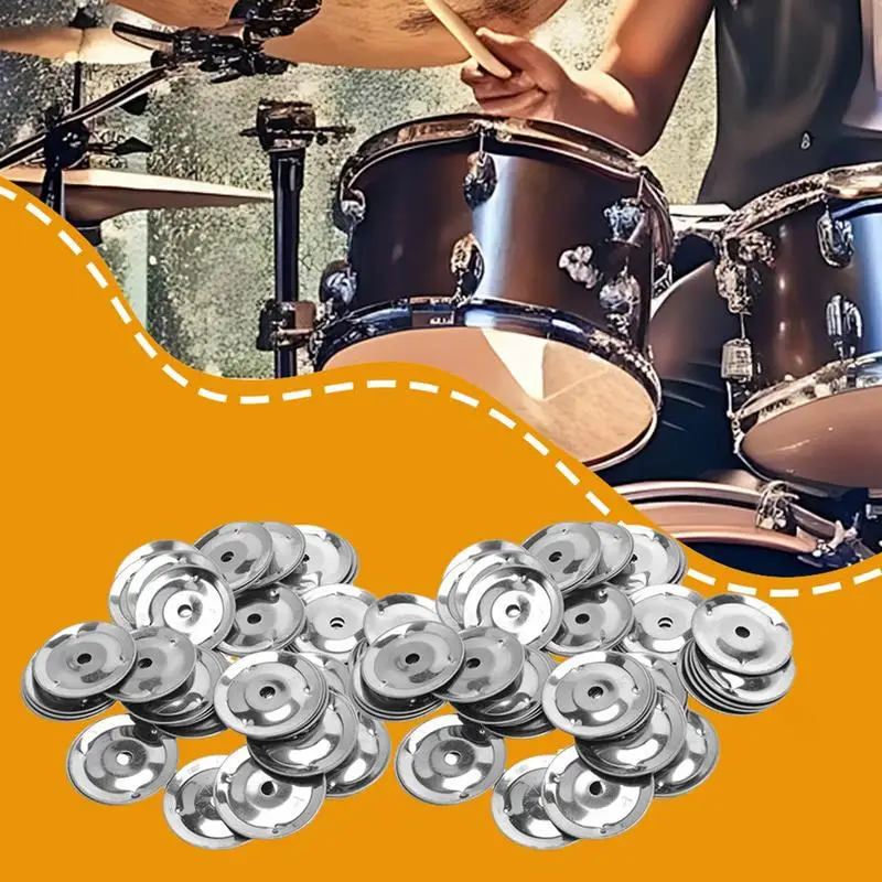 Tambourine Ring Cymbals Replacement Stainless Steel Tambourine Ring Cymbals Ching Bell Drum Accessories Replacement Drum